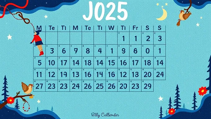 July 2025 Calendar Print for Personal Use