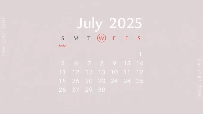 July 2025 Calendar: Essential Dates to Mark