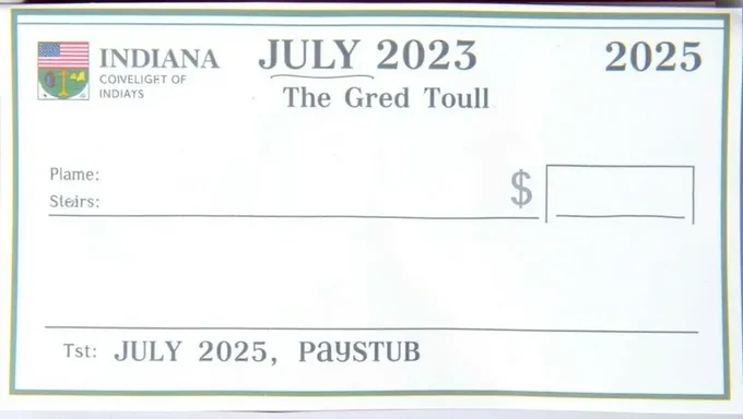 July 2025 Paystub Indiana: Indiana Employee Compensation Report