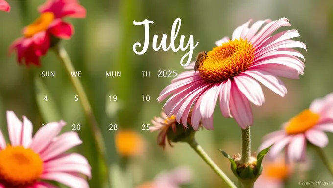 July 2025 Printable Calendar for Your Schedule