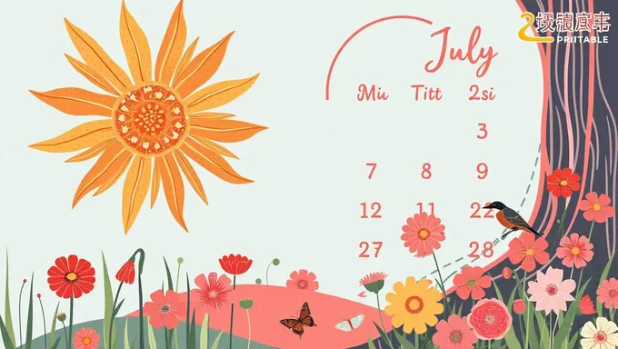 July Calendar 2025 Printable for Easy Planning