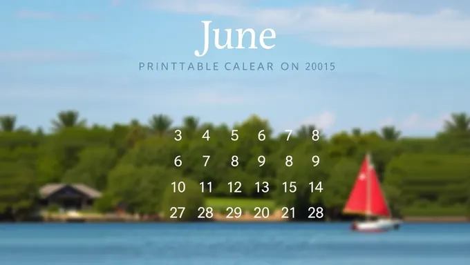 June 2025 Calendar Printable in PDF Format