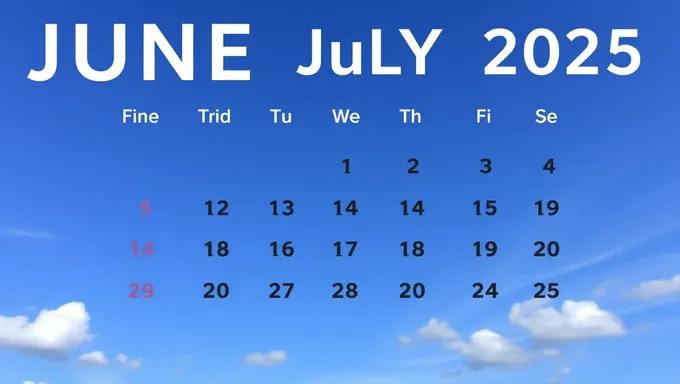 June July 2025 Calendar: A Comprehensive Planner