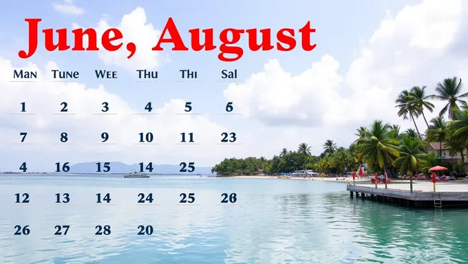 June July August 2025 Calendar Schedule