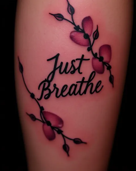 Just Breathe Tattoo Placement on Body Parts