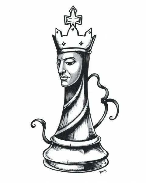 King Chess Piece Tattoo Artistic Expression