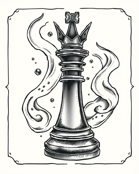 King Chess Piece Tattoo Unique Design