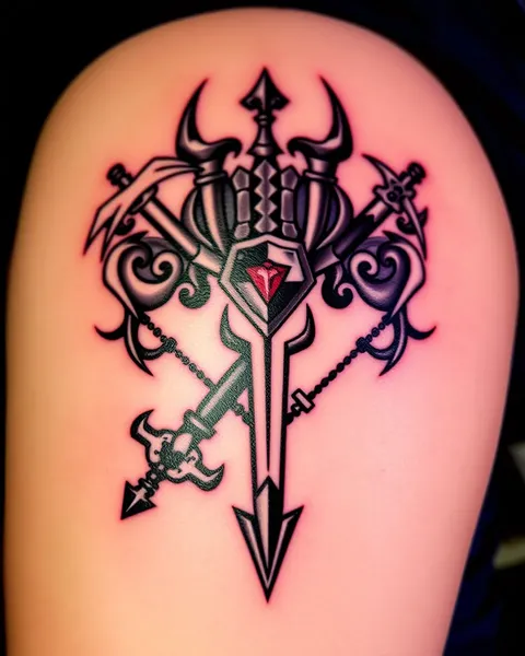 Kingdom Hearts Keyblade Tattoo Artwork Created