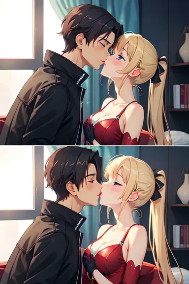 Kiss Scenes in Anime Images to Enjoy