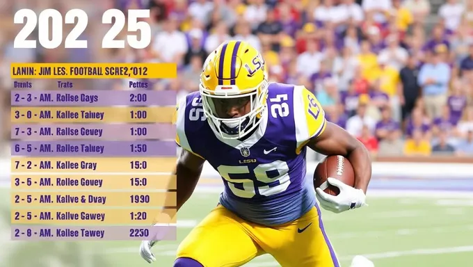 LSU's 2025 Football Schedule Features Homecoming Matchups