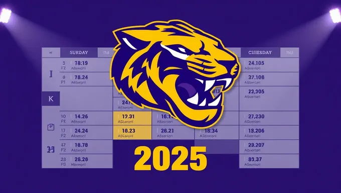 LSU Schedule 2025 Released for Student Planning