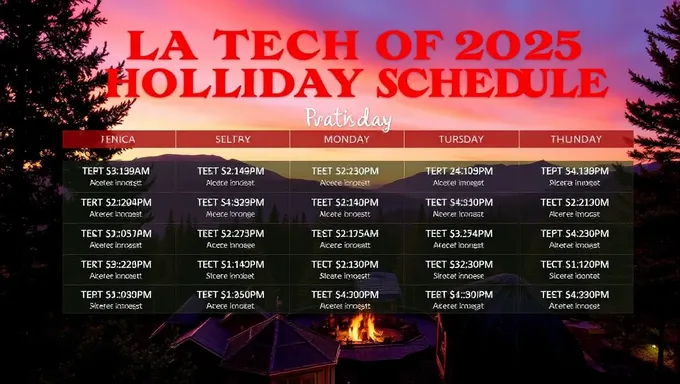 La Tech Holiday Schedule 2025 Important Details