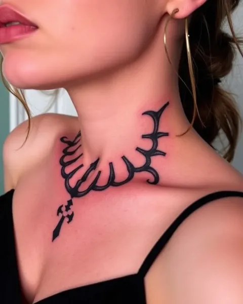 Ladies' Collar Bone Tattoo Designs