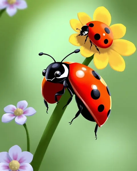 Lady Bug Cartoon Images for Adults