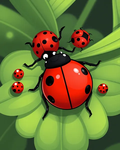 Lady Bug Cartoon Images for Kids