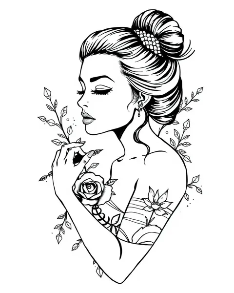 Lady Tattoo Design: Unique Lady Tattoo Design Ideas