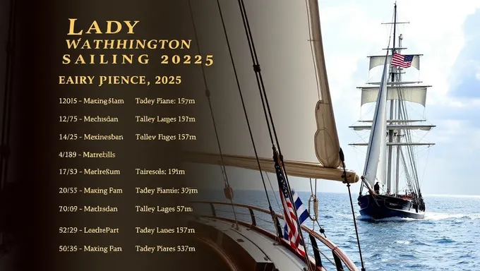 Lady Washington Sailing Schedule 2025 Important Dates