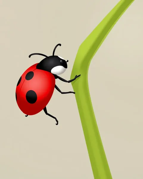 Ladybug Cartoon Image with Cartoon Style