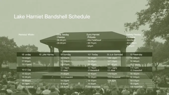 Lake Harriet Bandshell Schedule for 2025 Available