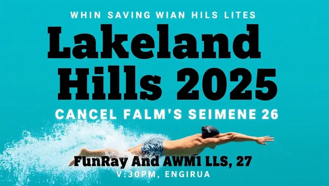 Lakeland Hills 2025 Swim Flyer Event Schedule