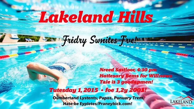 Lakeland Hills 2025 Swim Flyer Important Dates