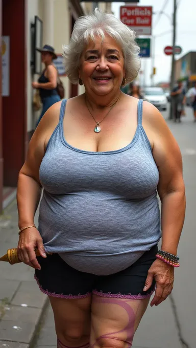 Large Boobs Granny's Unique Sense of Style