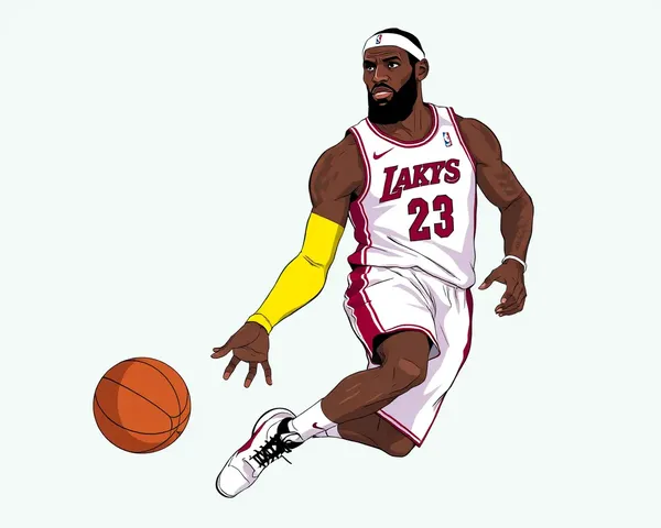 Lebron PNG Animated Cartoonish Basketball Superstar Logo