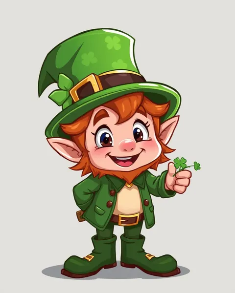 Leprechaun Cartoon Image with Bright Colors