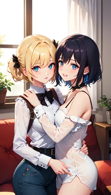 Lesbian Hentai Artwork for Adults Only