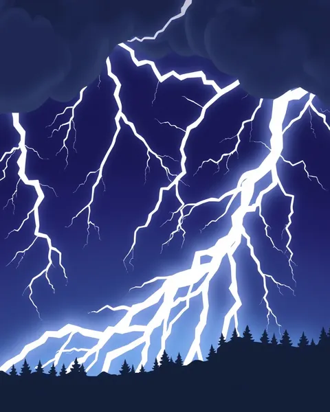 Lightning Cartoon Images with Dynamic Animation