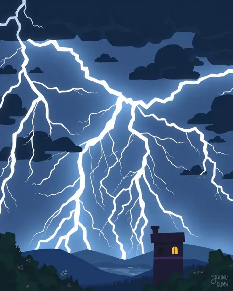 Lightning Cartoon Images with Superhero Themes