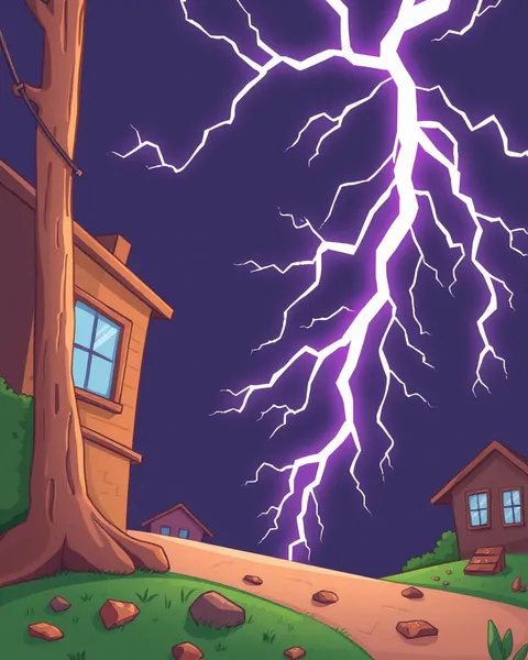 Lightning Cartoon Pictures: A Colorful Explosion