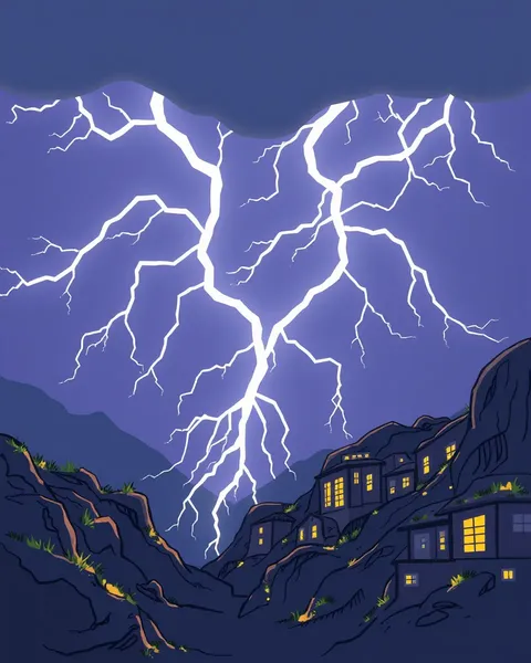 Lightning Cartoon Pictures: A Vivid Spectacle