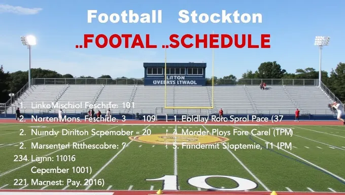 Linton-Stockton Middle School's 2025 Football Schedule Schedule