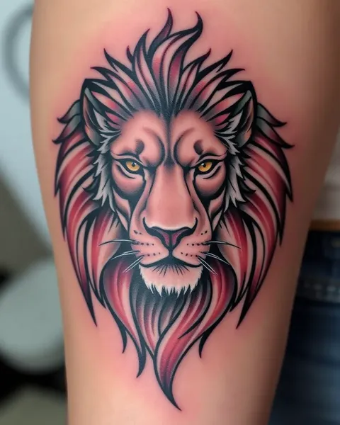 Lion Tattoo Ideas with Quotes and Symbols