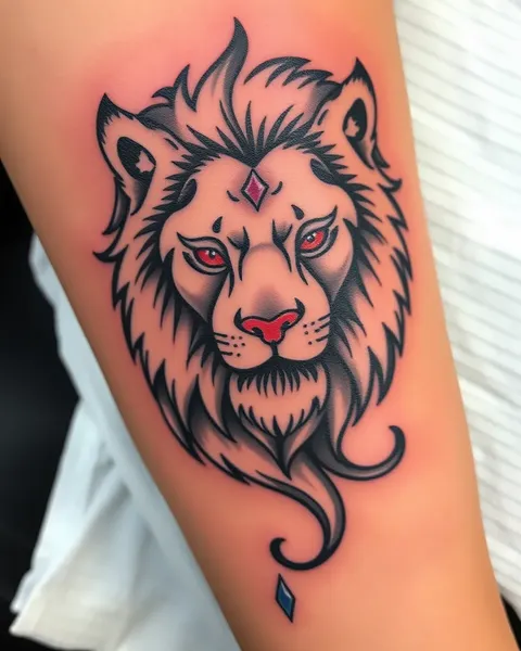 Lioness Tattoo Symbolism: Courage and Leadership