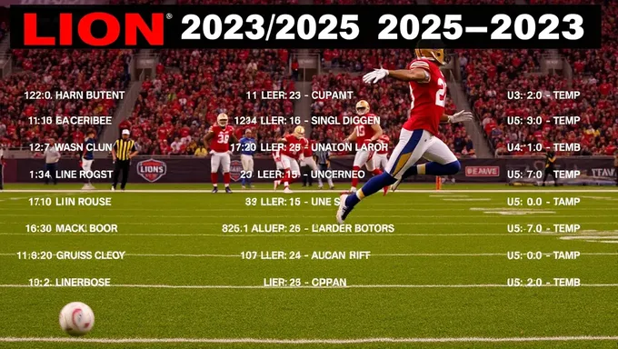 Lions 2023-2025 Schedule Announcement Date Set