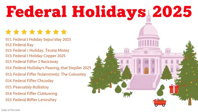 List of Holidays in 2025 Federal Calendar