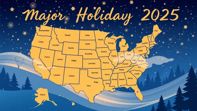 List of Major US Holidays for 2025 Calendar