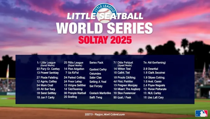 Little League Softball World Series 2025 Schedule Released