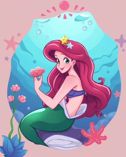 Little Mermaid Cartoon Images: A Gallery of Underwater Cartoon Art