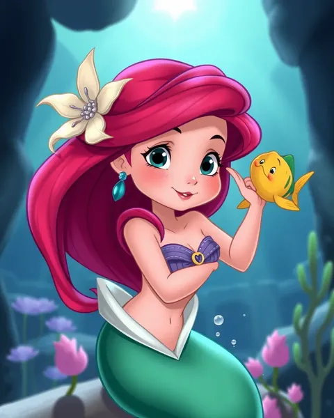 Little Mermaid Cartoon Images: Vintage Style Drawings of Mermaid Magic