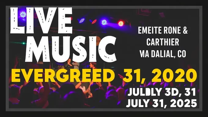 Live Music Evergreen Co's July 31, 2025 Show