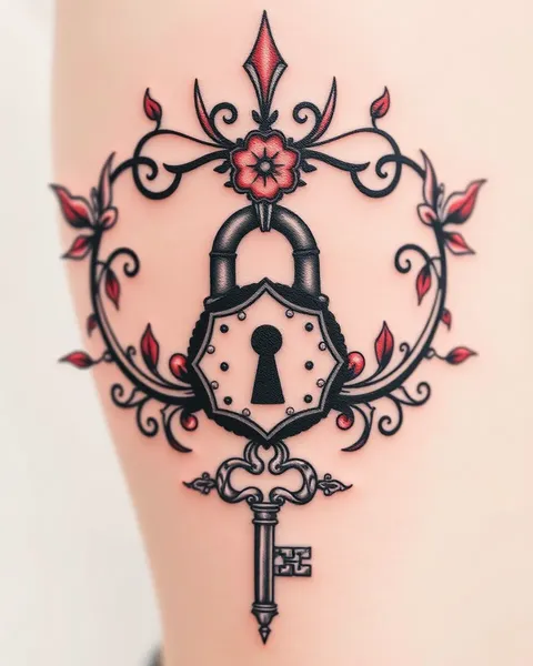 Lock and Key Tattoo Designs for Men