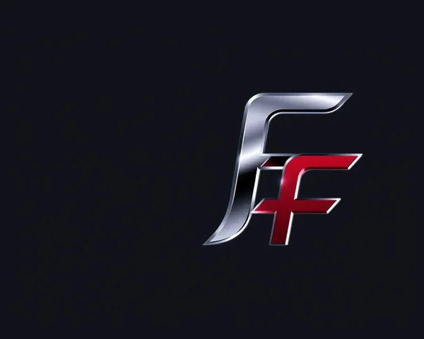 Logo Font Letter F Chrome PNG Design Inspiration