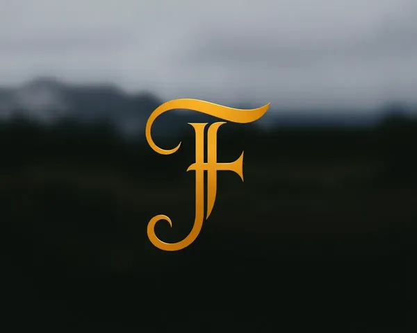 Logo Font Letter F Gold PNG File Format Details Provided