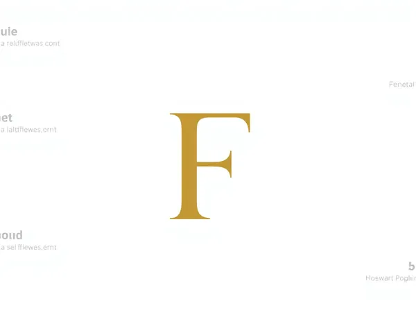 Logo Font Letter F Gold PNG File Format Details Revealed