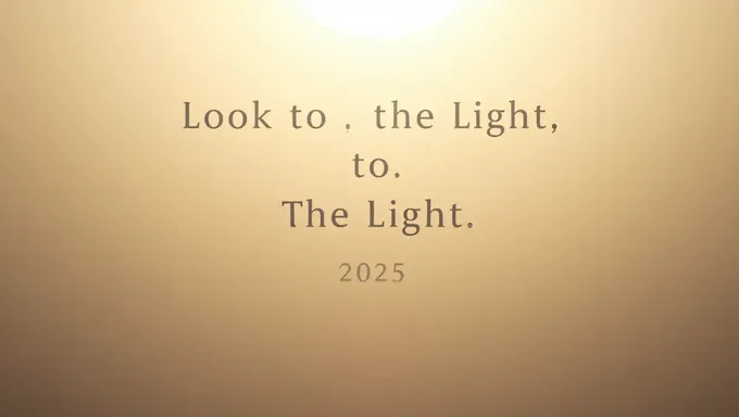 Look to the Light 2025 Guidance