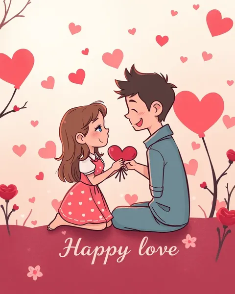 Love Filled Romantic Cartoon Image Collection