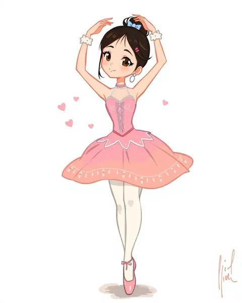 Lovely Ballerina Cartoon Images for Fans